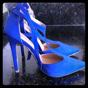 JustFab Double Ankle Strap Heels